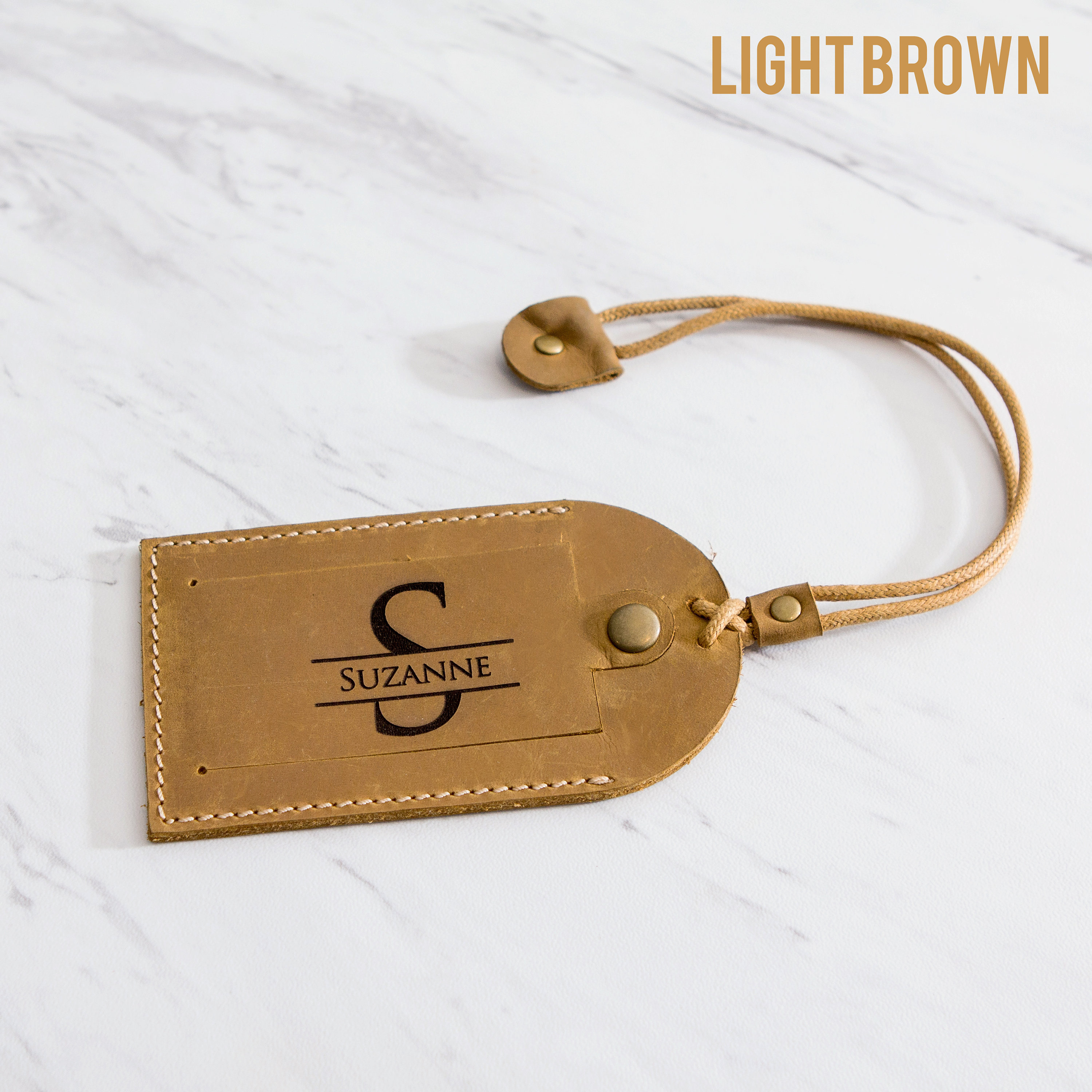 Personalized Leather Luggage Tags